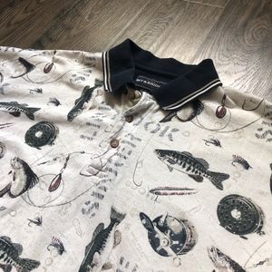 VINTAGE | Men's Bass Fishing Polo sz L